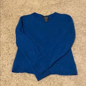 Blue Cashmere Sweater Shirt